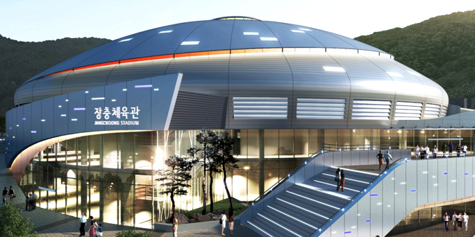 韓國第一座室內賽場 – 獎忠體育館