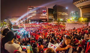 首爾市民的世界盃街頭加油熱潮