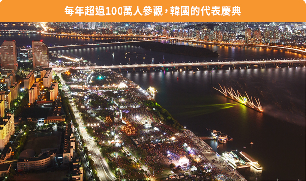每年超過100萬人參觀，韓國的代表慶典