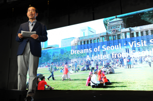朴元淳市長，向新加坡意見領袖們推銷首爾