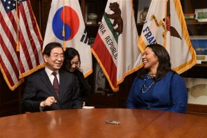 朴元淳市長1月9日與美國舊金山市長會面