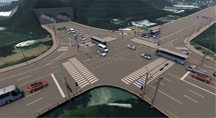 呈現出實際道路和交通狀況的自動駕駛虛擬現實世界-2