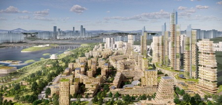 未來首爾，百年總體規劃展：Type F 百年後實現城市熱力學平衡的首爾（JI OTTERSON工作室）