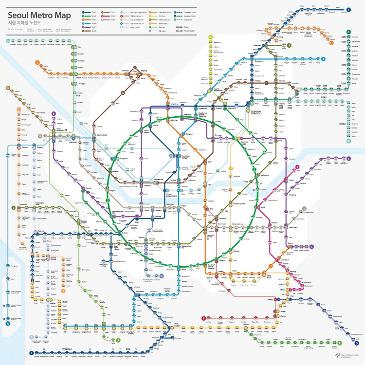 時隔40年首爾地鐵線路圖改編相關形象