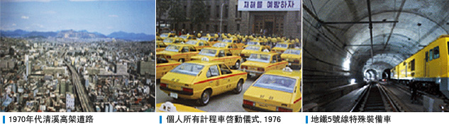 1970年代清溪高架道路, 個人所有計程車啓動儀式,1976, 地鐵5號線特殊裝備車