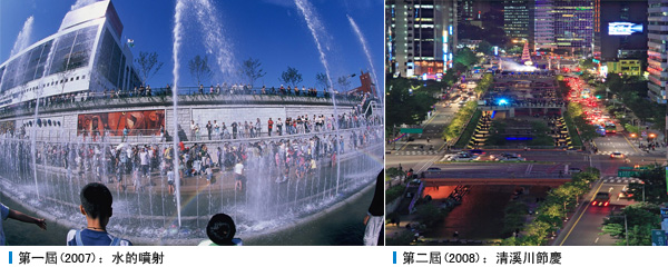 第一屆(2007)：水的噴射, 第二屆(2008)：清溪川節慶