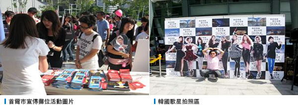 首爾市宣傳攤位活動圖片, 韓國歌星拍照區